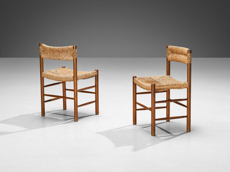 Charlotte Perriand Set of Four 'Dordogne' Dining Chairs in Ash and Str –  Morentz