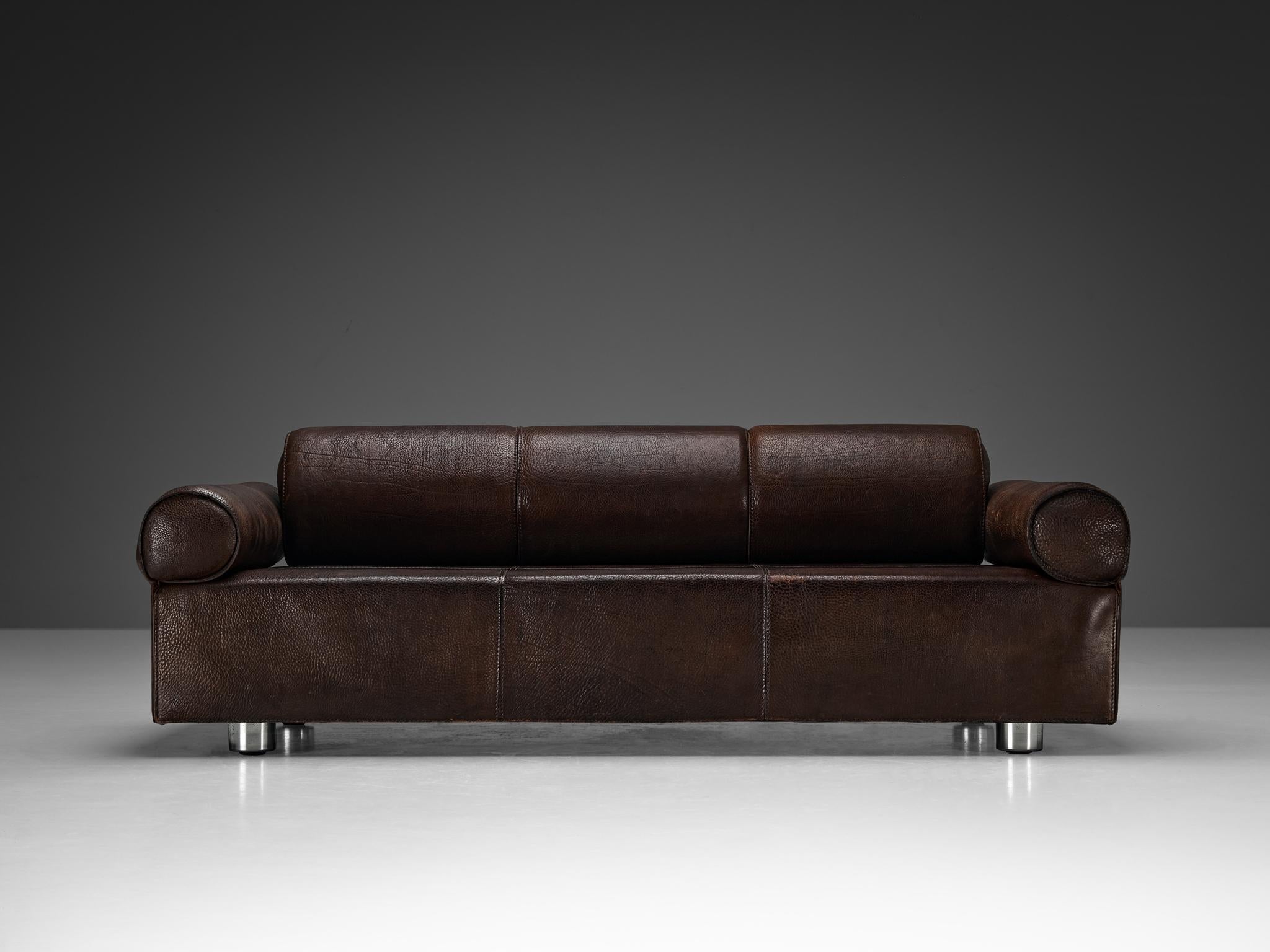 Marzio Cecchi Transformable Sofa in Buffalo Leather