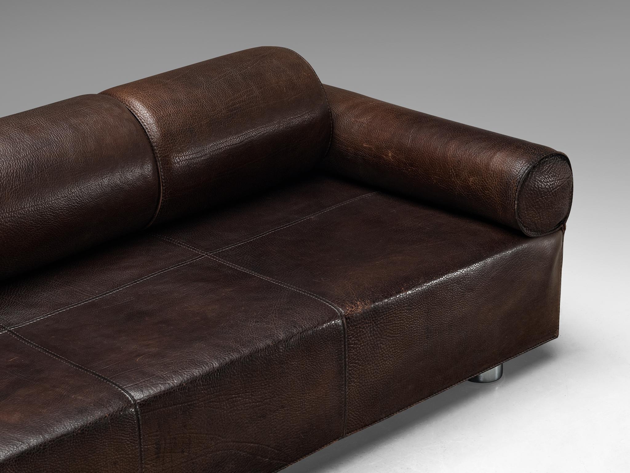 Marzio Cecchi Transformable Sofa in Buffalo Leather